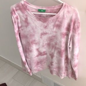 XL pink washed tye dye long sleeve/sweatshirt
